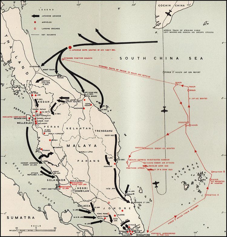 Malayan Campaign Map 